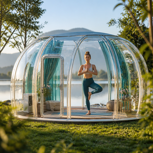 Suite de luxe préfabriquée transparente en polycarbonate haut de gamme avec salle de bain pour complexe hôtelier et <span class=keywords><strong>village</strong></span> de vacances - Product Image 3