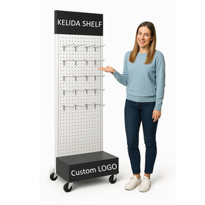 Soporte de exhibición de tablero de clavijas de metal reforzado con panel publicitario para herramientas <span class=keywords><strong>y</strong></span> accesorios Estante de exhibición minorista para <span class=keywords><strong>ferretería</strong></span> - Product Image 5