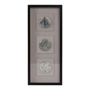 Arte Murale Moderna in Pietra Naturale con Accenti Rotondi Texturizzati per Decorazione Soggiorno - Product Image 1