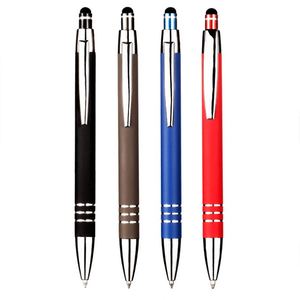 New Soft Rubber Stylus Press Spray Metal Ballpoint <b>Pen</b> With Customized Screen Printing Logo Aluminum Stick for Model Phone - Product Image 6