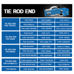 TNG, piezas de dirección de coche, extremo de barra de acoplamiento, extremo de cremallera de dirección para Toyota Honda Nissan Mazda Hyundai Mitsubishi Kia Subaru <span class=keywords><strong>Suzuki</strong></span> - Product Image 2