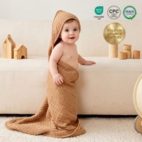Toalla con Capucha de Fibra Botánica de 6 Capas, 80x80cm, 100% Algodón, Anti-Sobresalto, Transpirable, Certificación OEKO-TEX, CPC, REACH, Personalizable