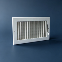 Diffuseur vertical à lamelles 8*4 de haute qualité en acier laminé à froid intégré pour la ventilation des hôtels, bureaux et bâtiments (HVAC)