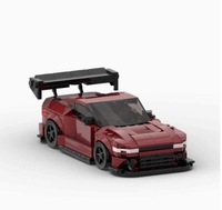 MOC City Famous 302 Red Sports Super Racing Car Model 1:35 Scale Plastic DIY Assembly Bricks Building Blocks Sets for Unisex