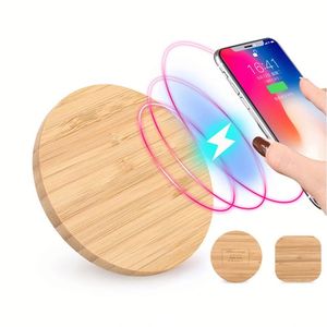 10w Bamboo Wireless Charger Portable Wooden Wireless Charger Wireless Phone Charging Station for Mobile Phone - Product Image 3