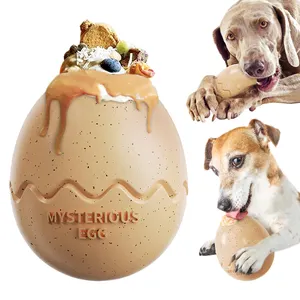 2024 Hot Sale Dog Chew Interactive Rubber Toy For Animals Accesorios Para Mascotas Balls Egg Shape Pet Dog Leaking Food Slow Pet