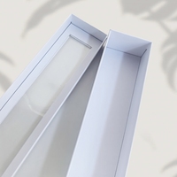 Couvercle d'emballage et boîtes de base pour extension de cheveux de perruque d'emballage en papier à fenêtre transparente blanche et créative simple