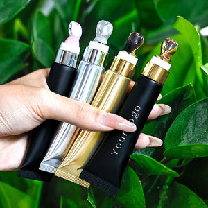 Tubo exprimidor dorado y plateado con logotipo privado al por mayor, relleno labial rico, voluminizador labial extremo, logotipo personalizado, plumper labial - Product Image 1