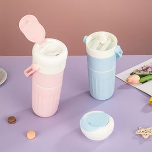 DD3995 2 en 1, Vaso Térmico Desmontable de Nuevo Diseño, 550 ml, Aislamiento de 12-24 Horas, Ecológico, Libre de BPA, Antideslizante, con Pajita Abatible, de Acero Inoxidable - Product Image 2