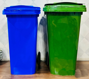 Anax all-Weather wheeled dustbin with Anti-Trap Interior, Reinforced Axle & Rubberized Wheels with different sizes and colors. - Product Image 2