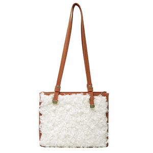 2023 pelliccia di lana di agnello soffici borse per la spesa di moda <span class=keywords><strong>Shearling</strong></span> borse da <span class=keywords><strong>donna</strong></span> in PU borse da <span class=keywords><strong>donna</strong></span> borse e borsette da <span class=keywords><strong>donna</strong></span> - Product Image 2