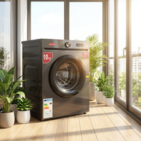 AFRAIC STAR Front-Loading Fully Automatic Stainless Steel Electric All-In-One Washer/Dryer 10kg Capacity Smart 1200 RPM Energy