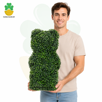 Plante décorative artificielle en forme d'ours en feuilles de Milan, en PE écologique, pour la maison, les mariages, les jardins, Noël et Navidad