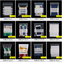 Sac en plastique transparent avec bloc blanc pour marquage - Sac refermable à glissière de 2/4 mil d'épaisseur, sac d'emballage personnalisé
