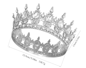 Decoración de boda, tiara redonda de novia barroca transfronteriza europea y americana, tiara de princesa de baile, accesorios de cumpleaños - Product Image 1
