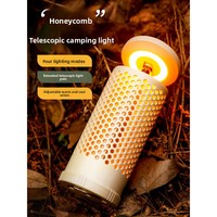 Lampe LED Rétractable de Camping et Pique-nique Nouveau Style, Vente en Gros et au Détail, Contrôle par Bouton, 3.7V, Étanche IP44, Intensité Variable, Chargement Type-C
