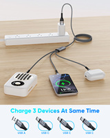 Cable de Datos USB C 3 en 1 SUNGUY, Cable de Carga Rápida de 18W, Cargador Tipo C para Teléfono Móvil, Banco de Energía y Uso en Automóvil