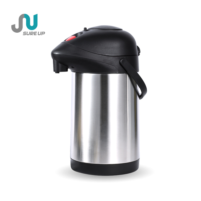 Hot Sales Stainless Steel Airpot Customized Air Pump Pot Water Dispenser Coffee Dispenser Vacuum Airpot for Family
