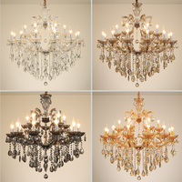 Lustre et lampes suspendues en cristal Maria Theresa, style hôtel, bar, restaurant, éclairage pour salon, salle à manger, décoration
