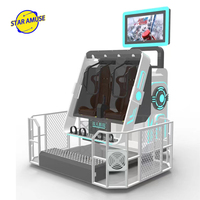 9D VR Flying Simulator 360 Rotación Interior Metal Doble Silla Realidad Virtual Vuelo Montaña Rusa para Centro Comercial Diversión
