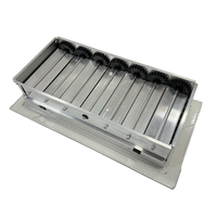 Diffuseur linéaire industriel moderne en aluminium avec registres d'amortisseur VCD OBD et grilles carrées Design industriel carré élégant