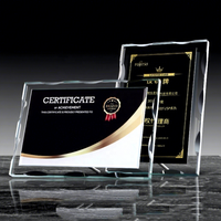 Médaille et certificat personnalisés en cristal gravé au laser pour concessionnaires et agents de marque – Vente en gros