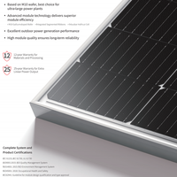 Panneau solaire monocristallin demi-cellule Longi Hi-MO 5m LR5-72HPH 545~565M M10 avec wafer dopé au gallium pour centrales électriques