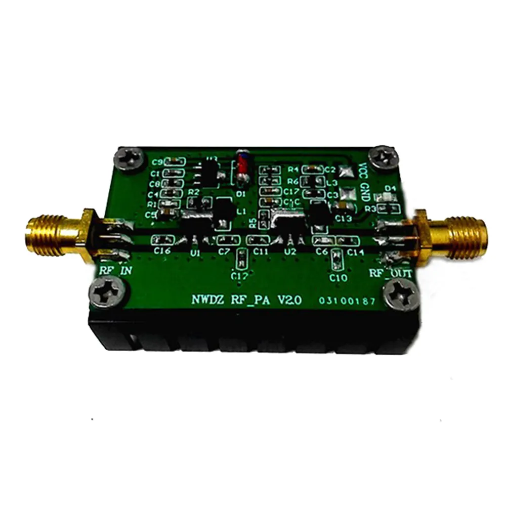 Taidacent amplificador rf 2mhz a 700mhz, transmissor de ondas curto, amplificador de transmissão 3w vhf uhf rf rf para fm