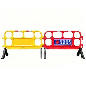 Barrera de Plástico HDPE Moldeada por Soplado 1350, Barrera de Seguridad de Plástico para Control de Multitudes con Panel Publicitario - Product Image 6