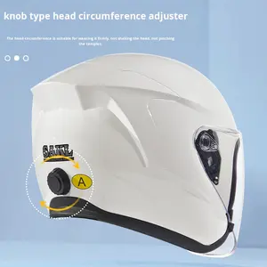 Cascos de motocicleta para hombre y mujer, todas las estaciones, certificado DC, ABS, Scooter, casco de seguridad, gama alta, 3/4, medio casco, doble XL, liberación rápida - Product Image 4