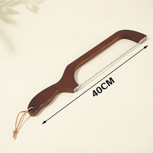 Cortador manual de pan casero de madera, cuchillo para pan de masa madre, cortador de pan en arco, cortador dentado para baguettes y bagels - Product Image 5