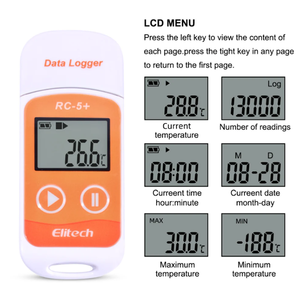 RC-5+ Termómetro Digital USB de Alta Precisión para Transporte en Cadena de Frío, Laboratorios, etc. RC-5+ Digital de Alta Precisión - Product Image 2