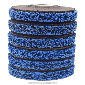 Длительный срок службы 5 дюймов 125 мм синий чистый и полосатый дисковый шлифовальный диск для обработки поверхности
