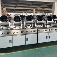 Robot de Cuisson Automatique Électrique et à Gaz pour Wok, Machine à Cuire le Riz à Cylindre Rotatif pour Cuisine de Restaurant, Robot de Transformation Alimentaire