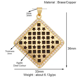 Pendentif tendance en forme de coquille d'étoile spatiale brillante, composants de bijoux plaqués or 18 carats, accessoires, fournitures <span class=keywords><strong>S34</strong></span> - Product Image 6
