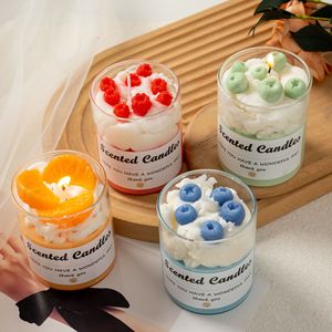 Bougie parfumée artisanale en cire de soja, style crème glacée, forme de fruits de luxe, cône de crème glacée, dessert - Product Image 4