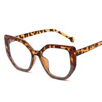 Lunettes QUEJOEY anti-lumière bleue œil-de-chat à imprimé léopard color-block, polyvalentes, nouvelles lunettes de soleil élégantes pour femmes