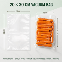 Sacs de préparation de légumes pour la restauration, pour carottes entières, 20x30cm, sacs sous vide alimentaires, résistants à la chaleur, longueur personnalisée, vente en gros