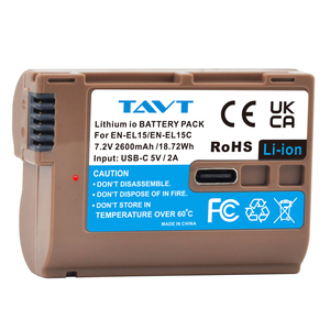 <span class=keywords><strong>EN</strong></span>-EL15C EL15 <span class=keywords><strong>EL15a</strong></span> แบตเตอรี่2600mAh ชนิด C สำหรับ <span class=keywords><strong>Nikon</strong></span> D500 D600 D610 D750 D7000 D7100 D7200 D800 D810 ZF Z5 Z6 Z7กล้อง Z8 - Product Image 1