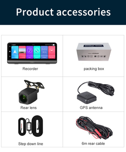 Xe DVR Full HD 1080P Car Dvr Máy Ảnh Tự Động 8 Inch Gương Chiếu Hậu Ống Kính Kép - Product Image 6