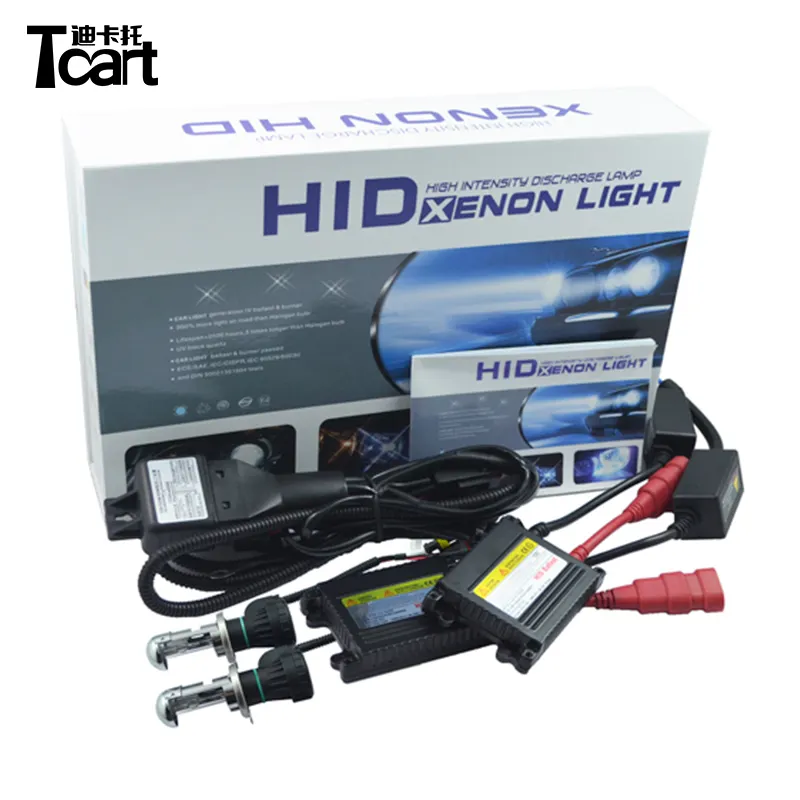 Tcart Auto Verlichting Xenon Lamp 12V 35W Super Slim Xenon Ballast Hi/Lo H4 Auto Grootlicht en Dimlicht Vervangen Xenon Hid Kit