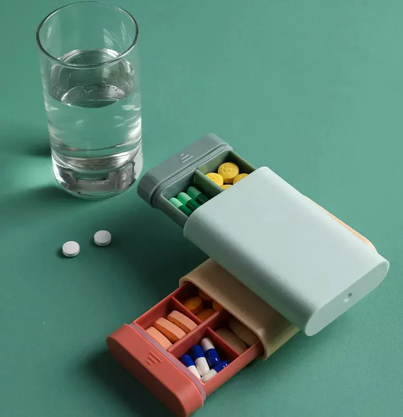 Boîte à pilules en plastique 7 jours, boîte à pilules hebdomadaire, étui à comprimés portable, conteneur à pilules