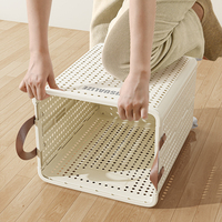WANUO Panier à Linge en Plastique Pliable 50L/60L, Panier à Linge Sale Personnalisable pour Salle de Bain Avec Roues Universelles