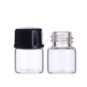 1ml <b>Mini</b> Empty clear Fragrances Essential Oil Sample Small Glass Perfume <b>Bottles</b> With Screw Cap - Product Image 2