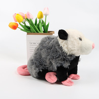 Nouvelle peluche créative en forme de souris, cadeau, peluche d'opossum, opossum réaliste, animal en peluche