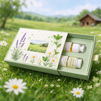 Boîte cadeau cosmétique rigide personnalisée de qualité supérieure, motif floral botanique, emballage en papier artisanal personnalisé pour ensemble de soins de la peau