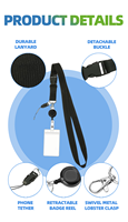 Porte-cartes d'identité personnalisés, étanches, refermables avec fermeture éclair, en PVC souple, pochette pour badge, porte-carte d'identité