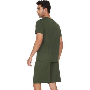 ชุดนอนผู้ชายแบบกำหนดเอง เสื้อแขนสั้นและกางเกงขาสั้น ผ้าใยไผ่เนื้อบางเบา ไซส์ S ถึง XXL - Product Image 4