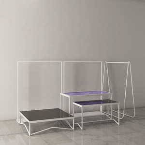 Tùy Chỉnh Cửa Hàng Bán Lẻ Trang Trí Kim Loại Giày Bag Rack Thép Không Gỉ Giày Vàng Và Túi Hiển Thị - Product Image 3