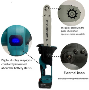 Motosega Elettrica da 12 Pollici Senza Spazzole con Display Digitale, Alta Potenza, <span class=keywords><strong>per</strong></span> Abbattimento e <span class=keywords><strong>Potatura</strong></span> - Product Image 2